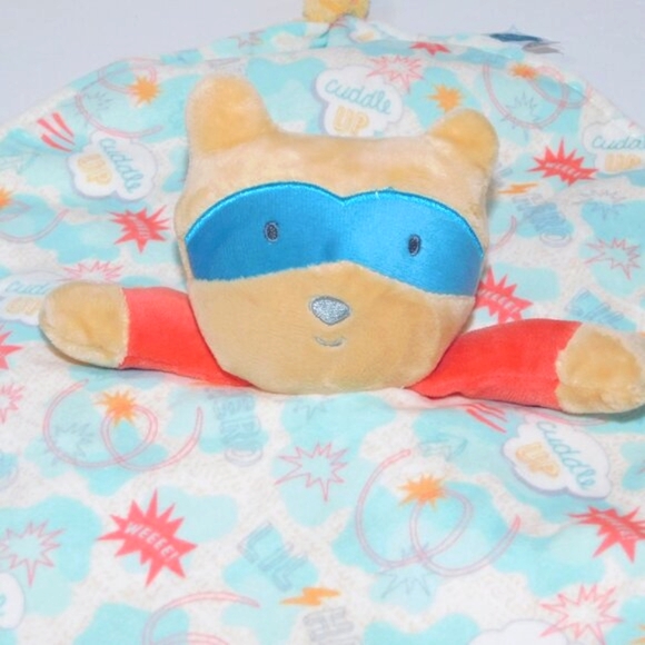Mary Meyer Lil Hero Character Bear Plush Security Blanket Baby lovey nunu - Picture 6 of 8